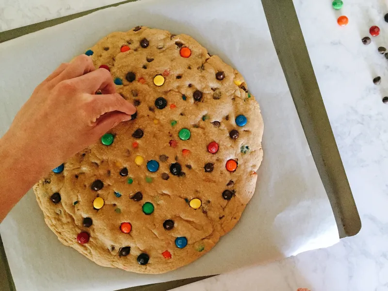 M&M’s Cookie Pizza