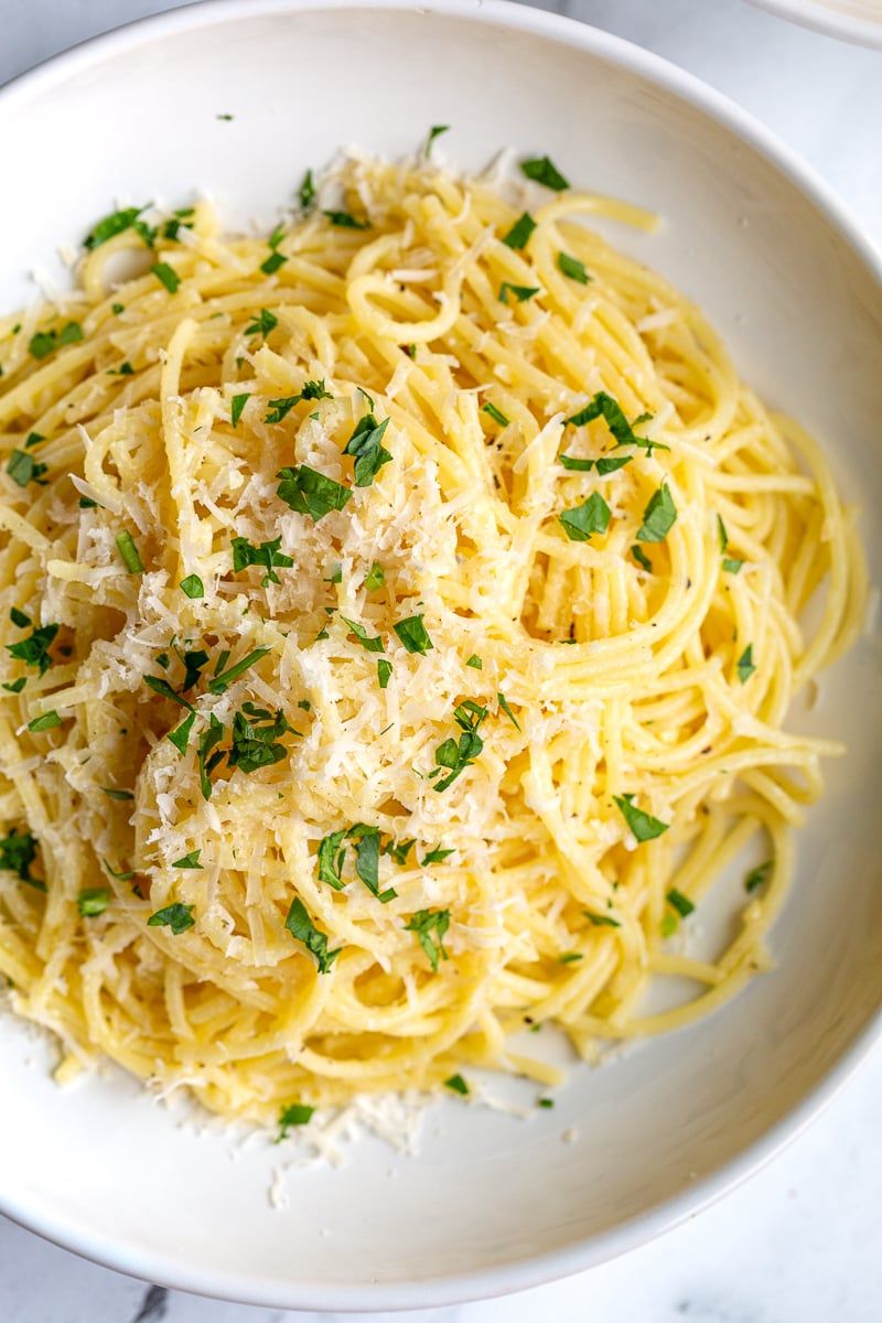 Pasta With Garlic Butter And Parmesan