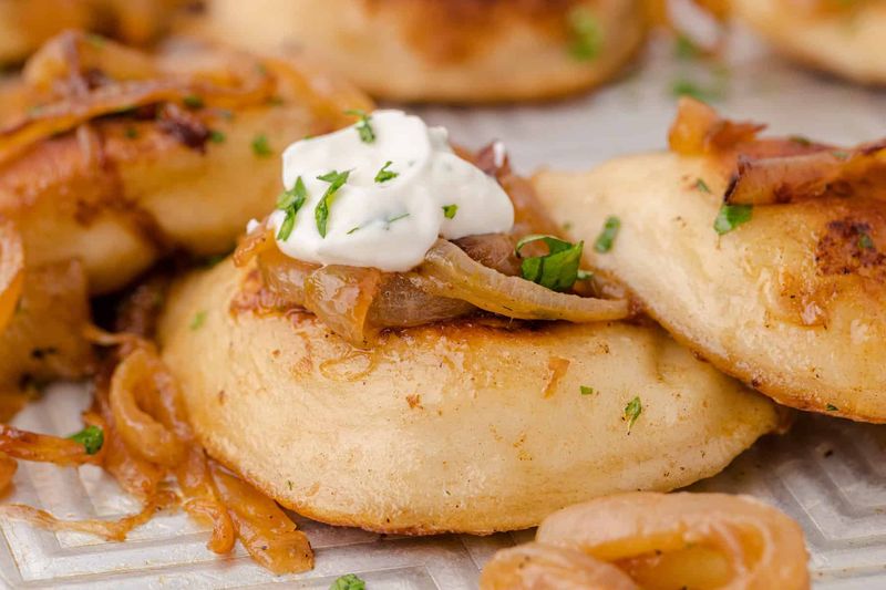 Frozen Pierogies With Butter and Onions