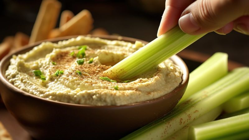 Celery Sticks With Hummus