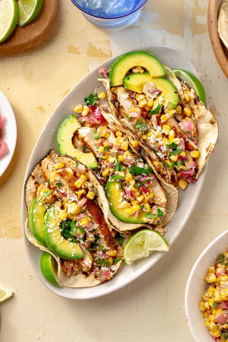 Chipotle Chicken Tacos With Corn Salsa
