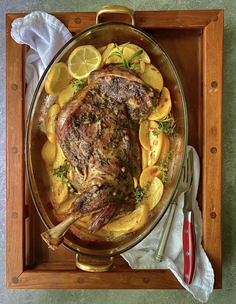 Greek lamb and potatoes