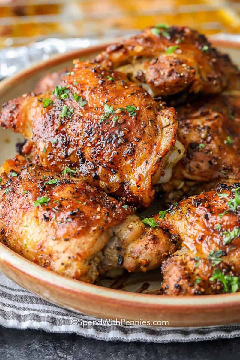 Oven-Roasted Chicken Thighs