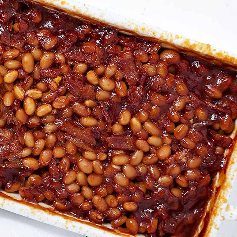 Campfire Beans With Bacon and Molasses