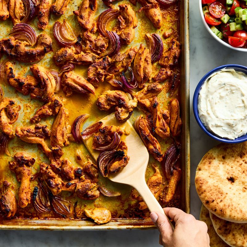 Sheet-Pan Shawarma Chicken and Veggies
