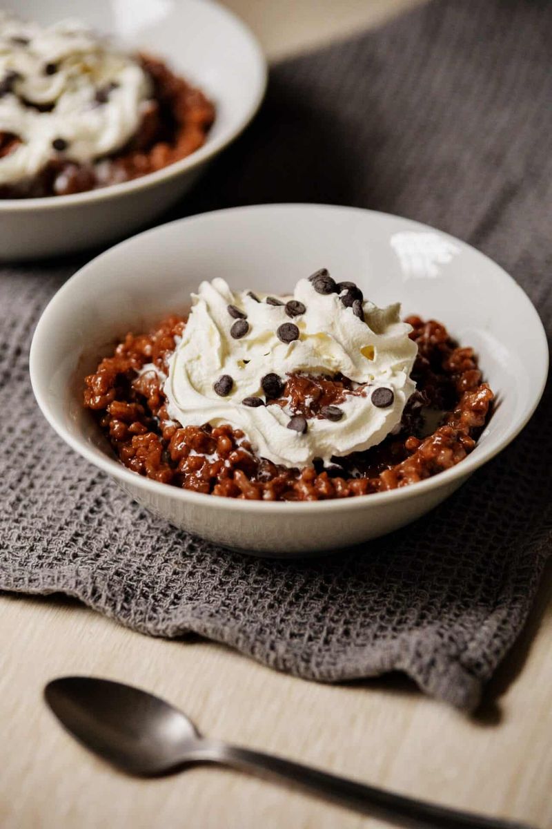 Hot Chocolate Milk Rice Pudding