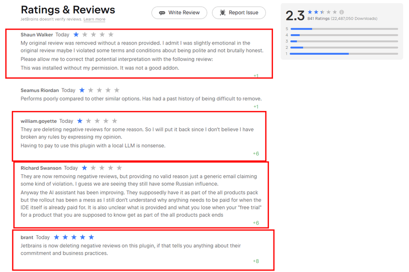 Consistently bad recent reviews