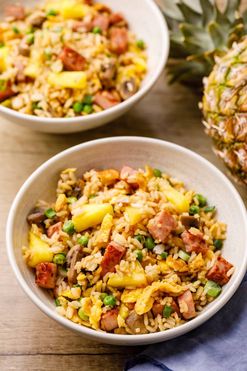 Spam and Pineapple Fried Rice Casserole (Hawaii)