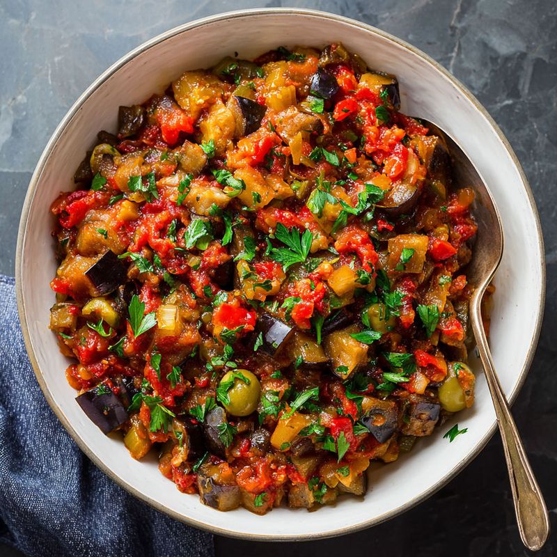 Sicilian Eggplant Caponata Bowls