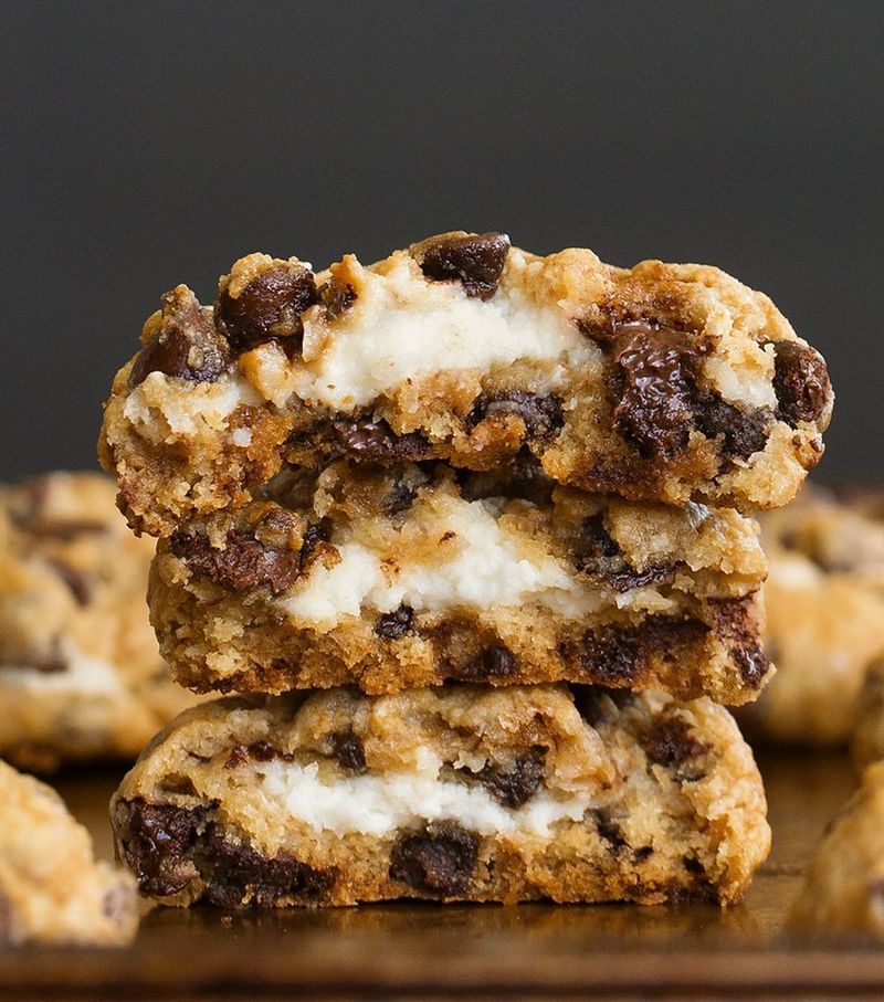 Cheesecake-Stuffed Chocolate Chip Cookies