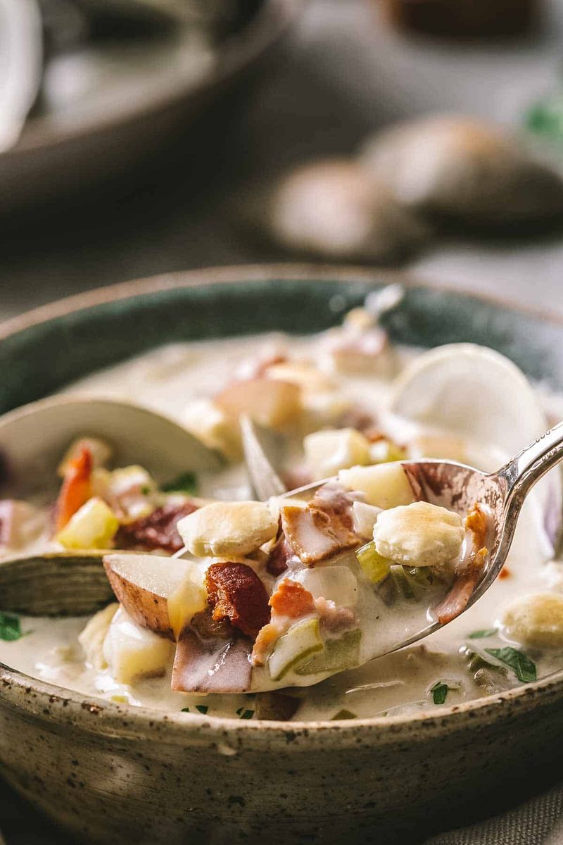 Smoked Oyster Chowder With Fir Tips