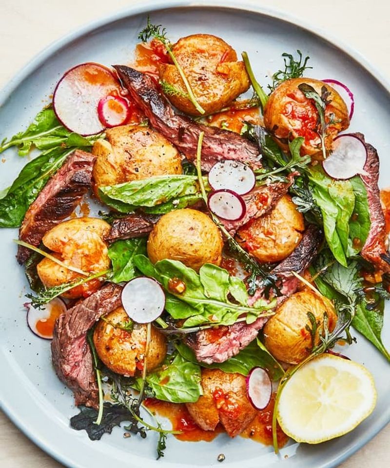 Steak Salad With Crispy Potatoes