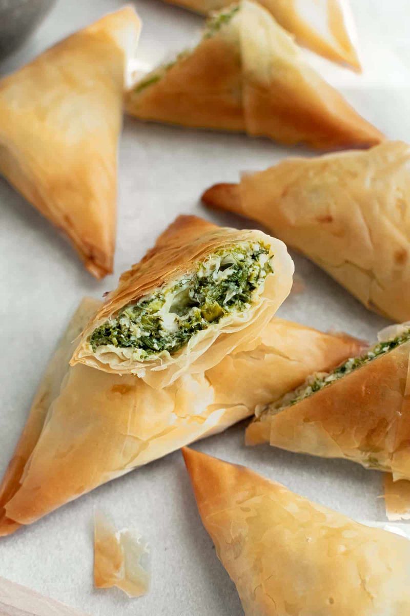 Spinach And Feta Spanakopita Triangles