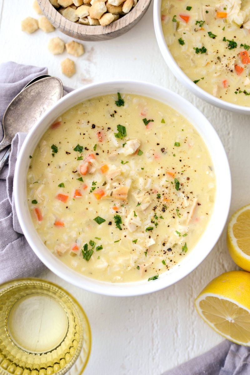 Lemon Chicken and Rice Soup