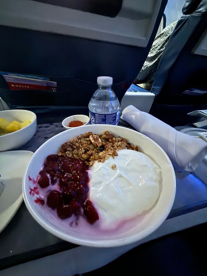 Yogurt and granola cups that taste weirdly sour