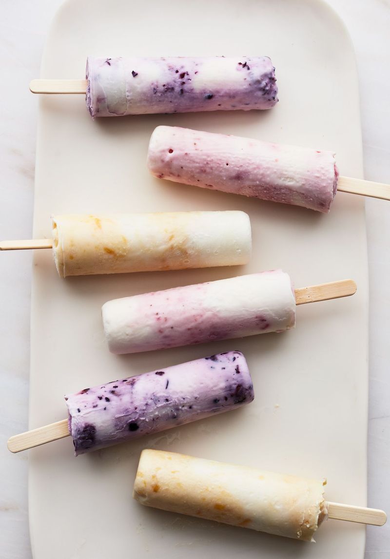Frozen yogurt pops