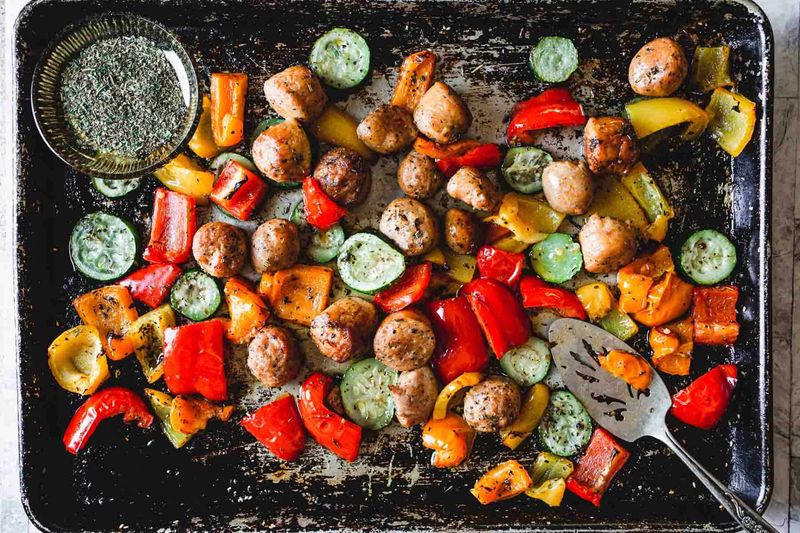 Sheet Pan Sausage And Veggies