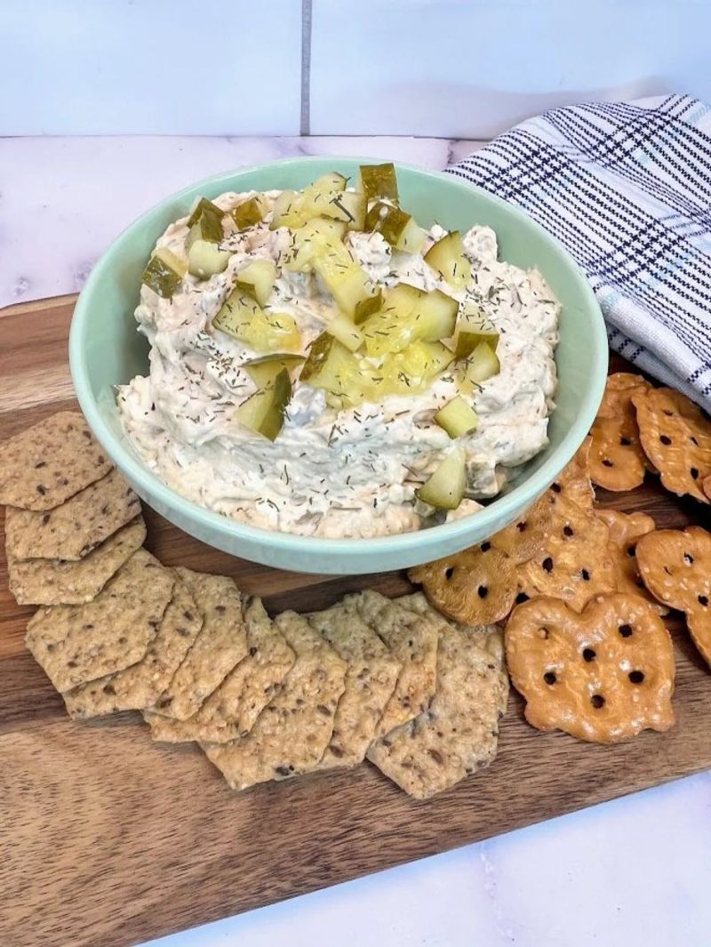 Quick pickles and dip