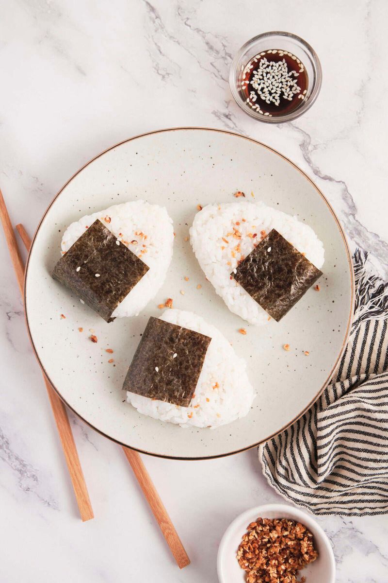 Rice Ball with Soy Sauce and Sesame