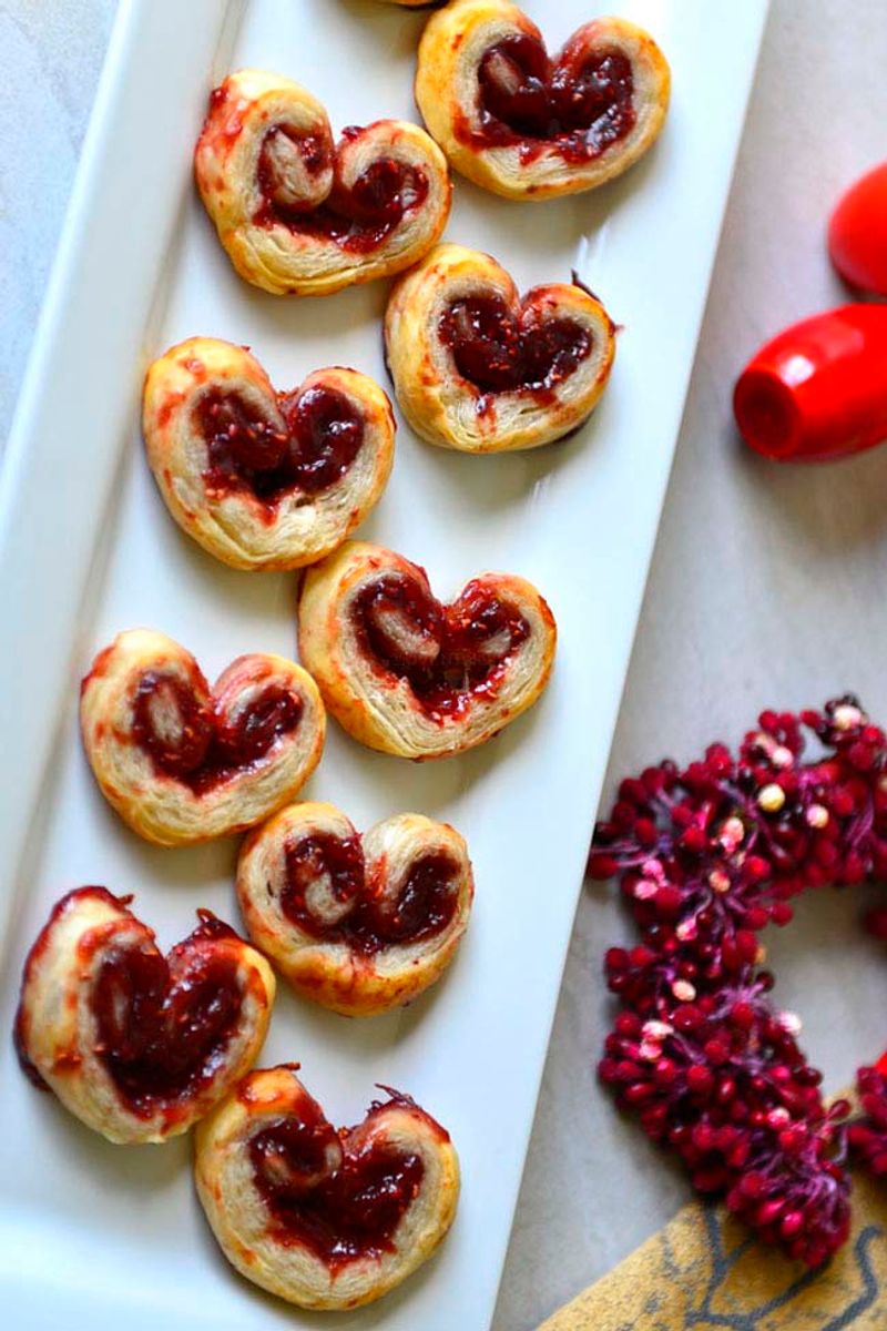 Jam-Filled Puff Pastry Hearts