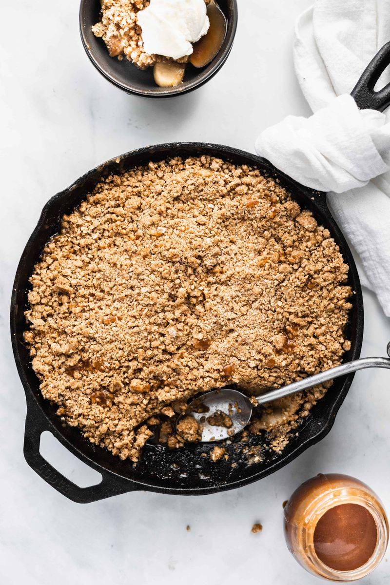 Salted Caramel Apple Crumble