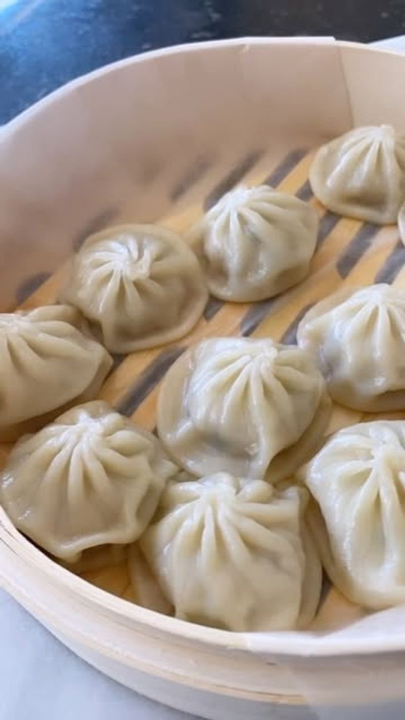 Bibigo Chicken and Vegetable Steamed Dumplings with Side Slaw