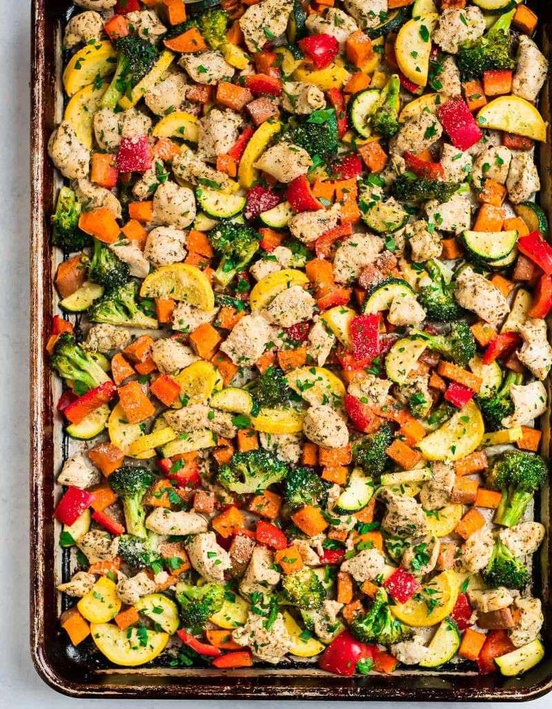 Sheet Pan Chicken And Frozen Veggies