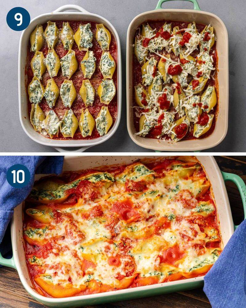 Ham and Spinach Stuffed Shells