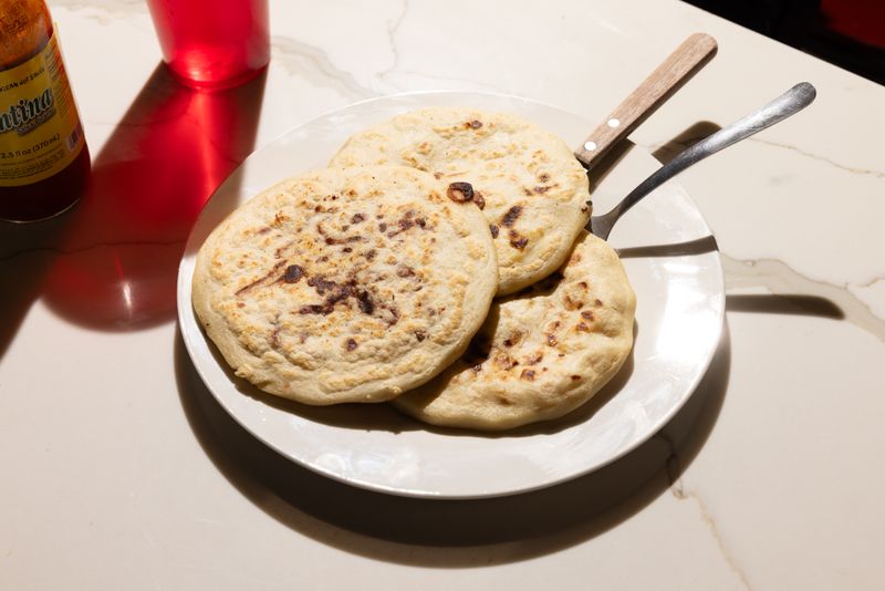 Pupusas at Pupuseria Reina La Bendición