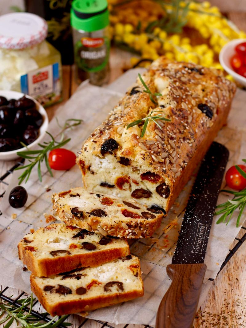 Sun-Dried Tomato, Olive, and Feta Loaf
