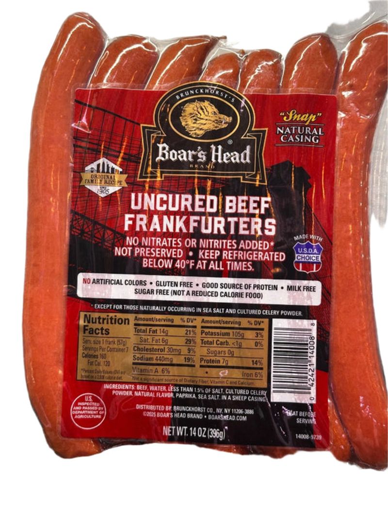 Boar's Head Uncured Beef Frankfurters