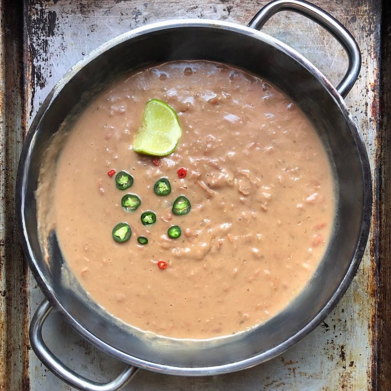 Beans (baked beans, pinto beans, or refried-style beans)