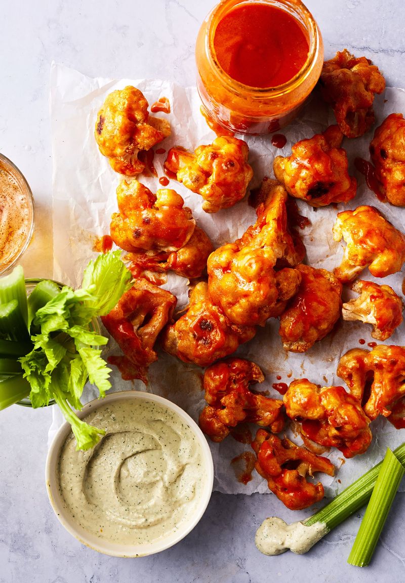 Cauliflower Wings with Ranch Style Dip