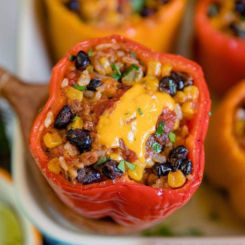 Turkey Taco Stuffed Peppers