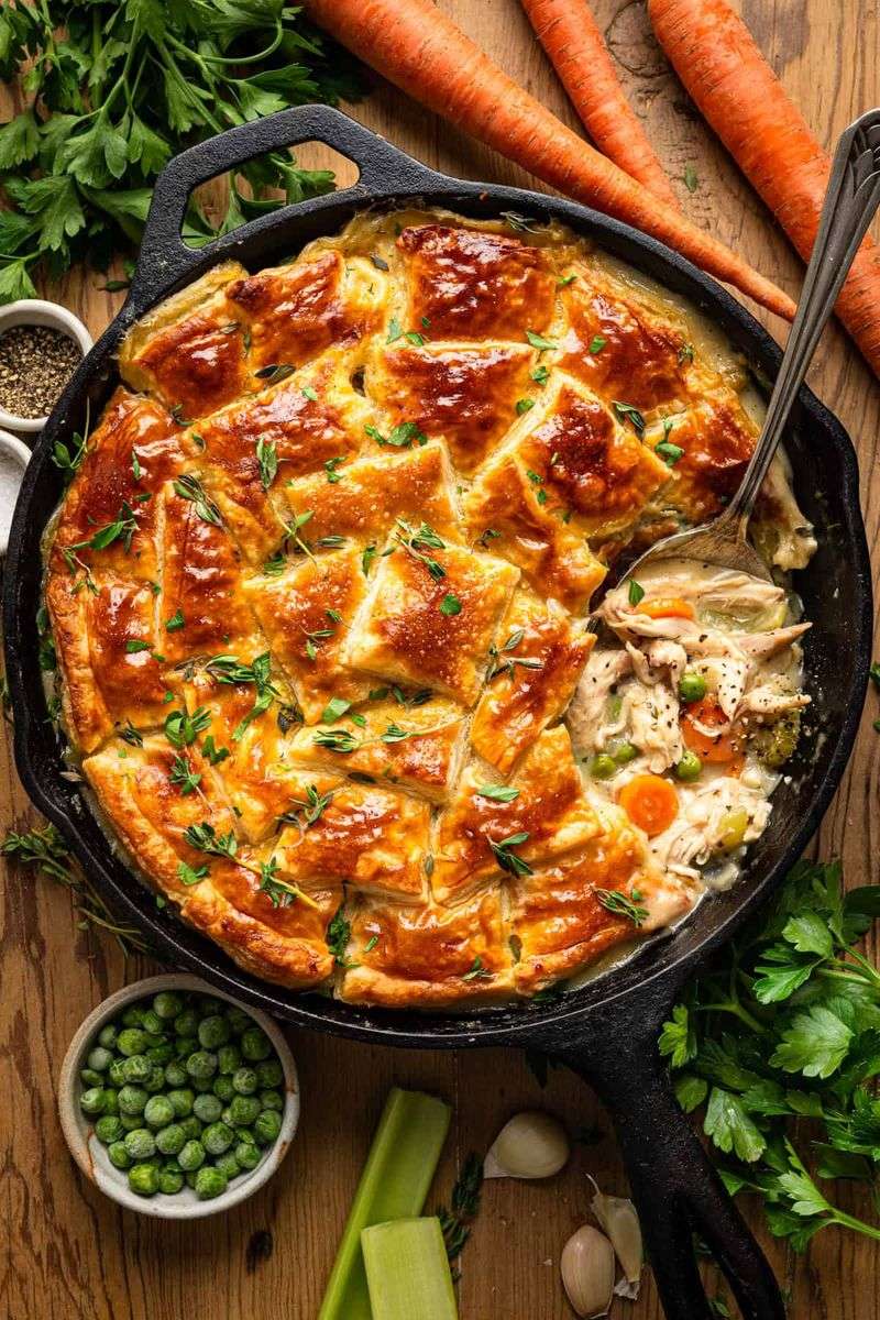 One-Pot Chicken Pot Pie Skillet