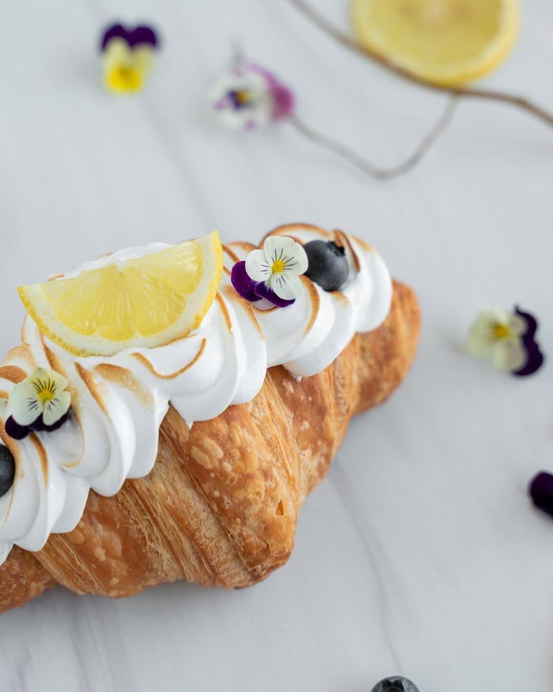 Lemon curd and whipped cream