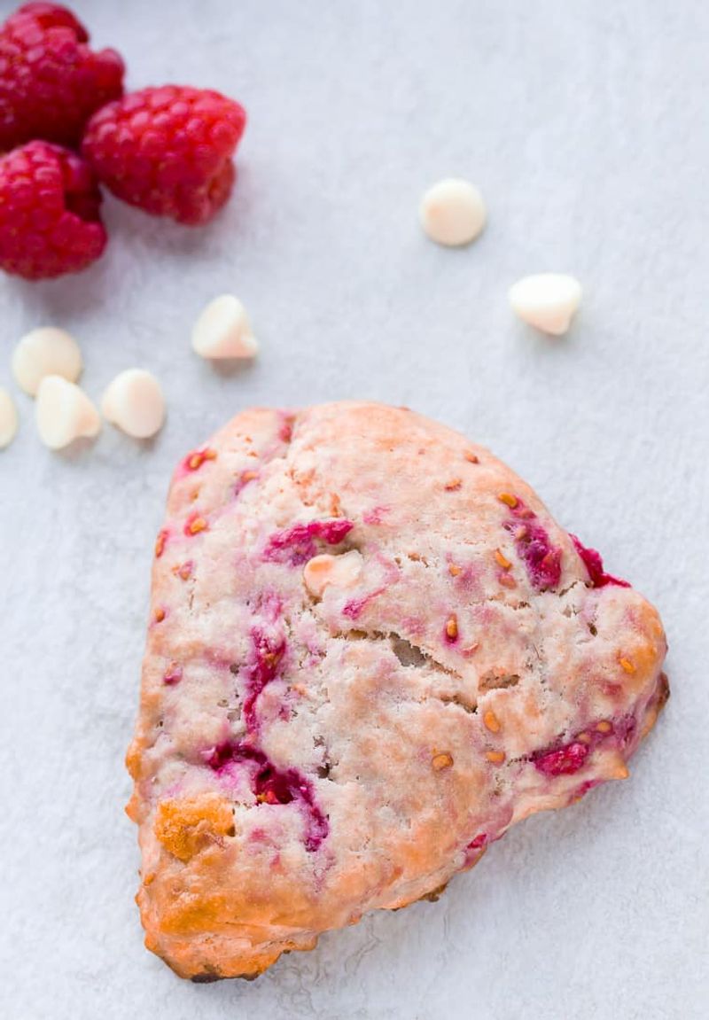 Raspberry White Chocolate Scones