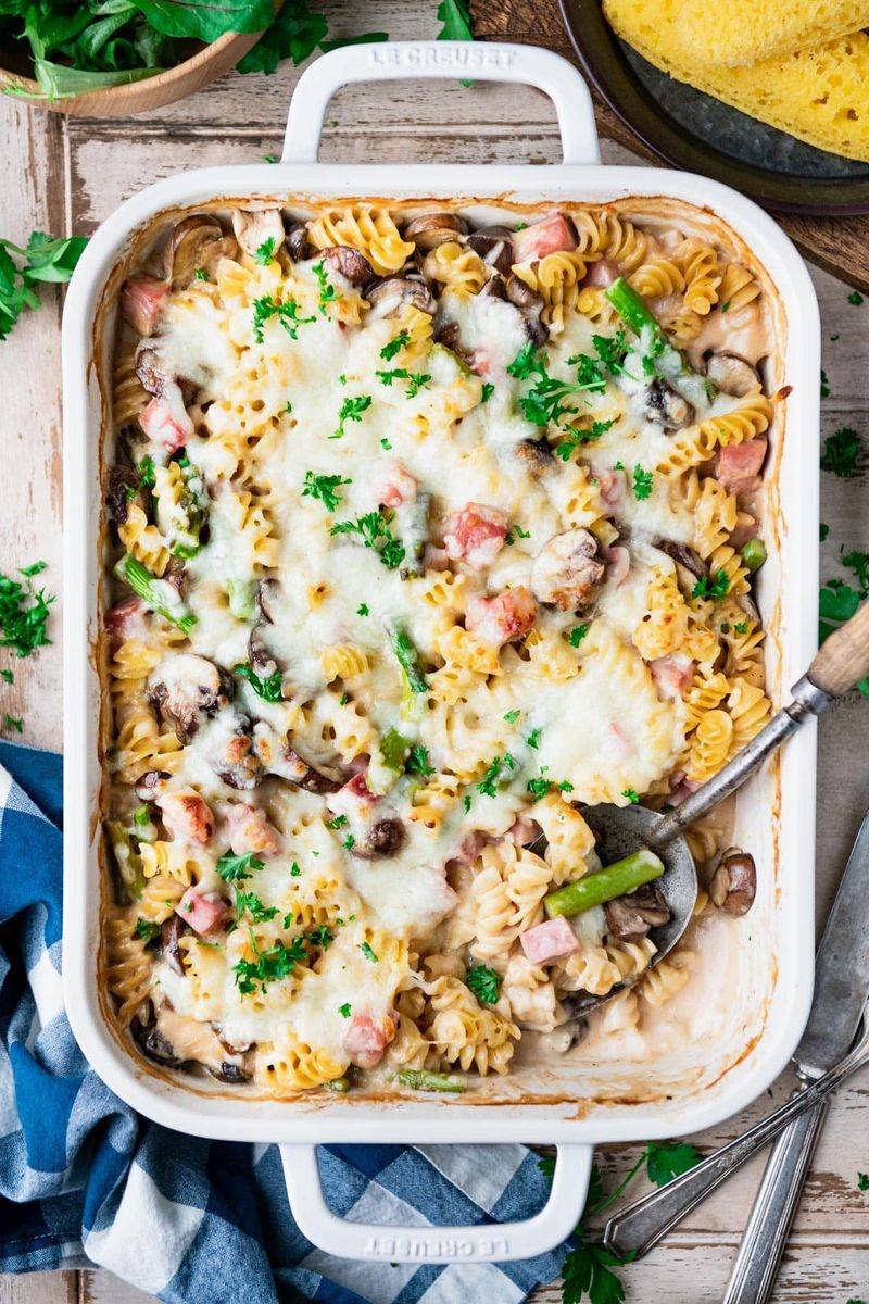 Ham And Asparagus Pasta Bake