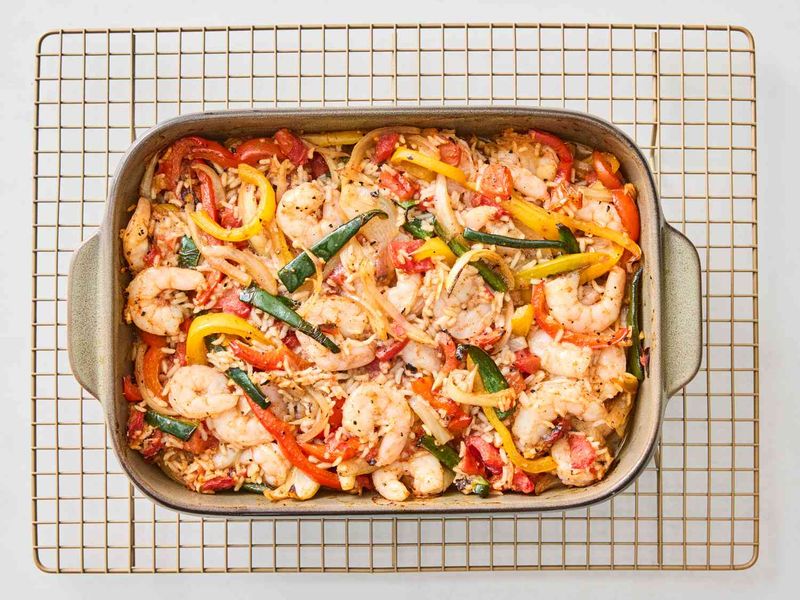Cajun Shrimp and Rice Bake