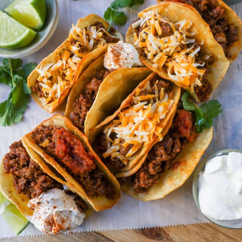 Spicy Beef and Bean Tacos