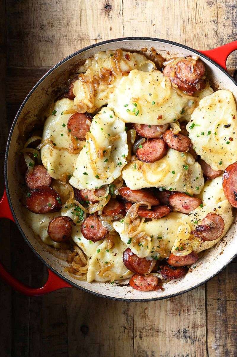 Pierogi And Kielbasa Pan Dinner