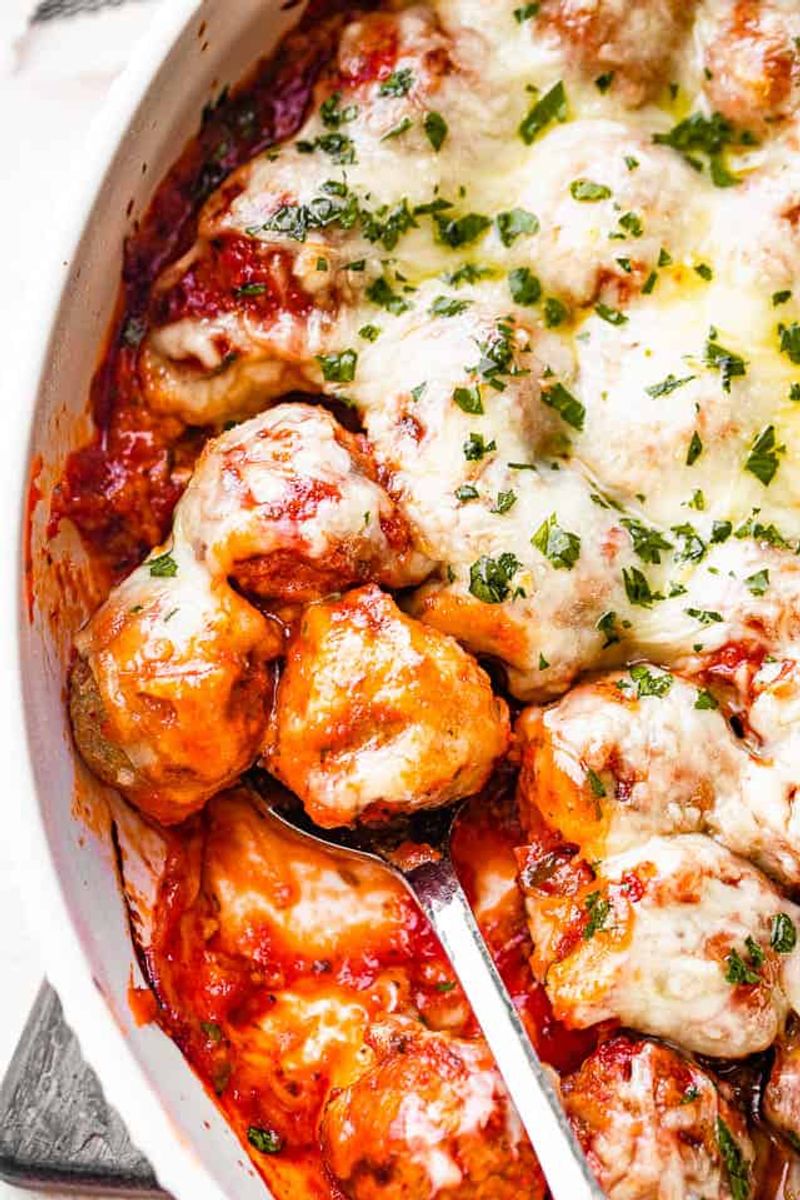 Meatball Parmesan Bake