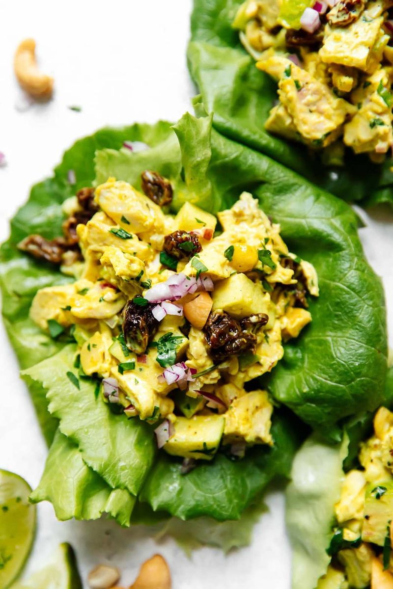 Curry Chicken Salad Lettuce Cups