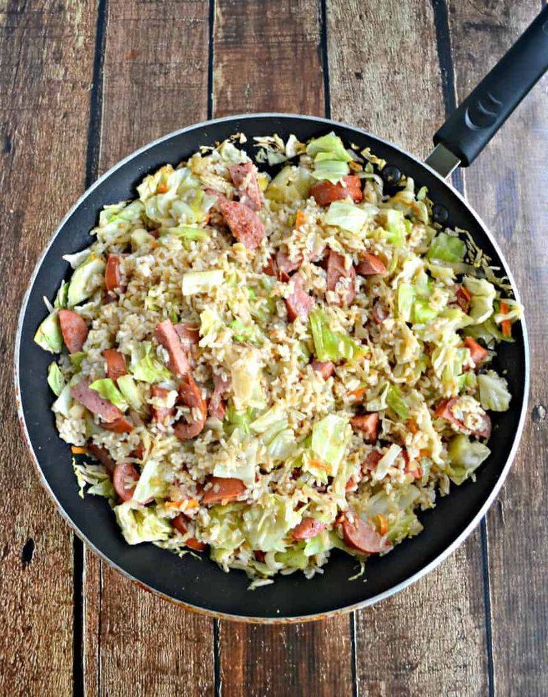 Cabbage And Rice Skillet