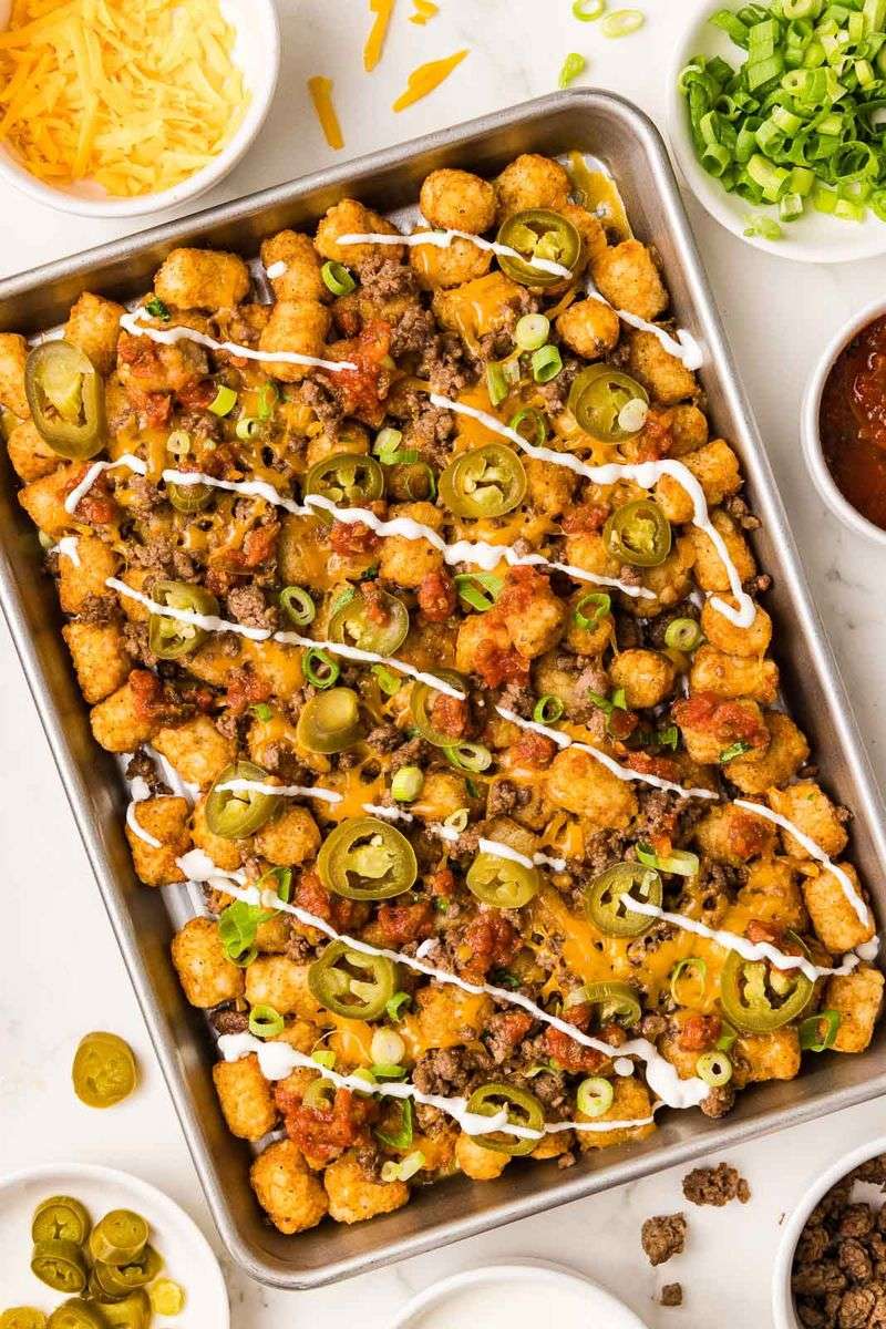 Tater Tots With Loaded Toppings
