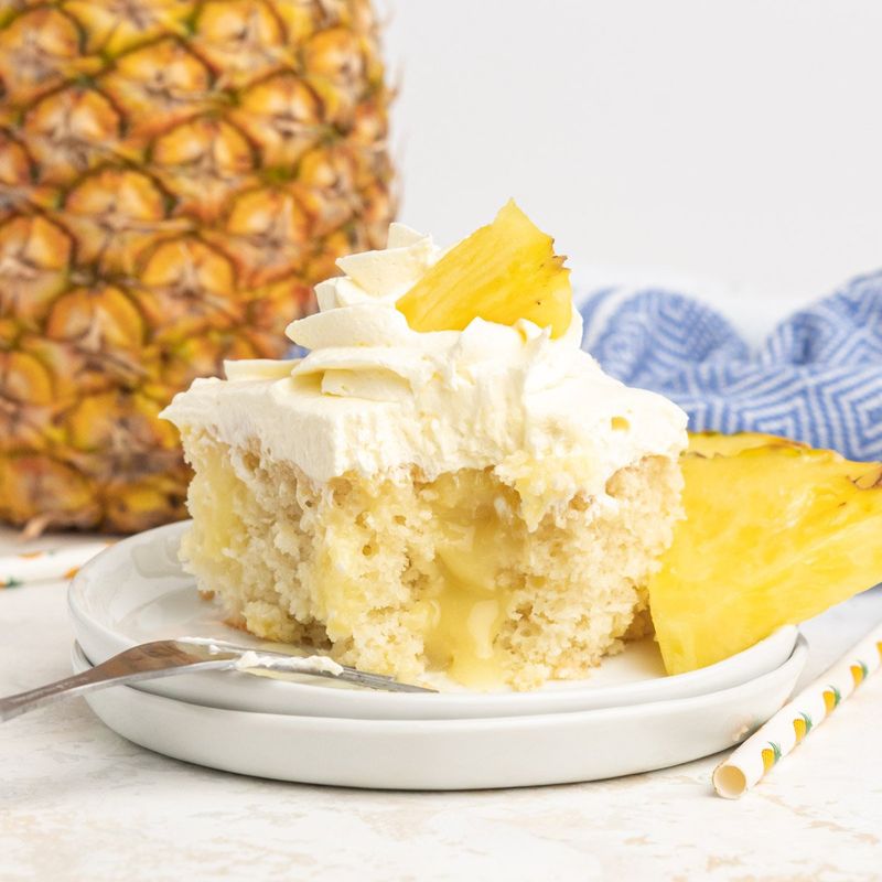 Pineapple Poke Cake With Whipped Topping