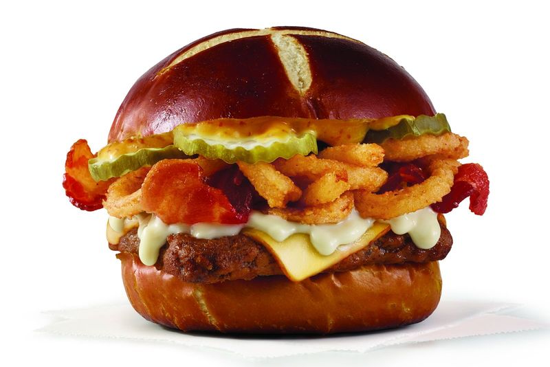 Pretzel Bacon Club Burger