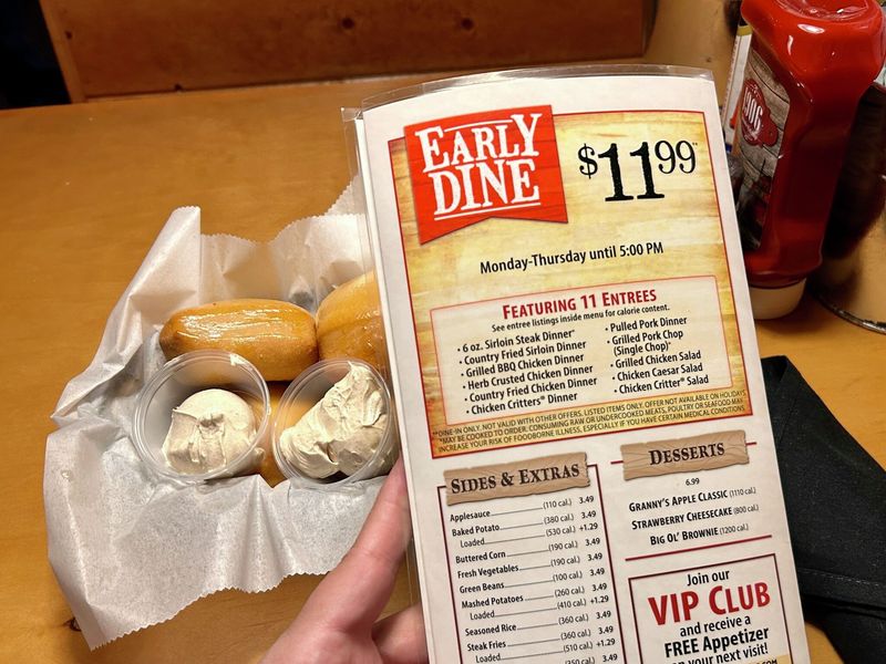 Skipping the Early Dine or Specials