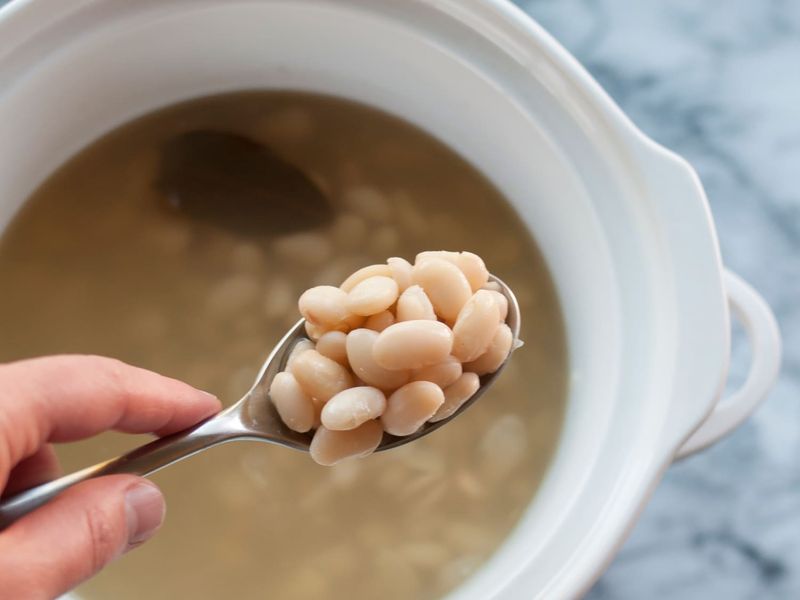 Salting beans only at the end