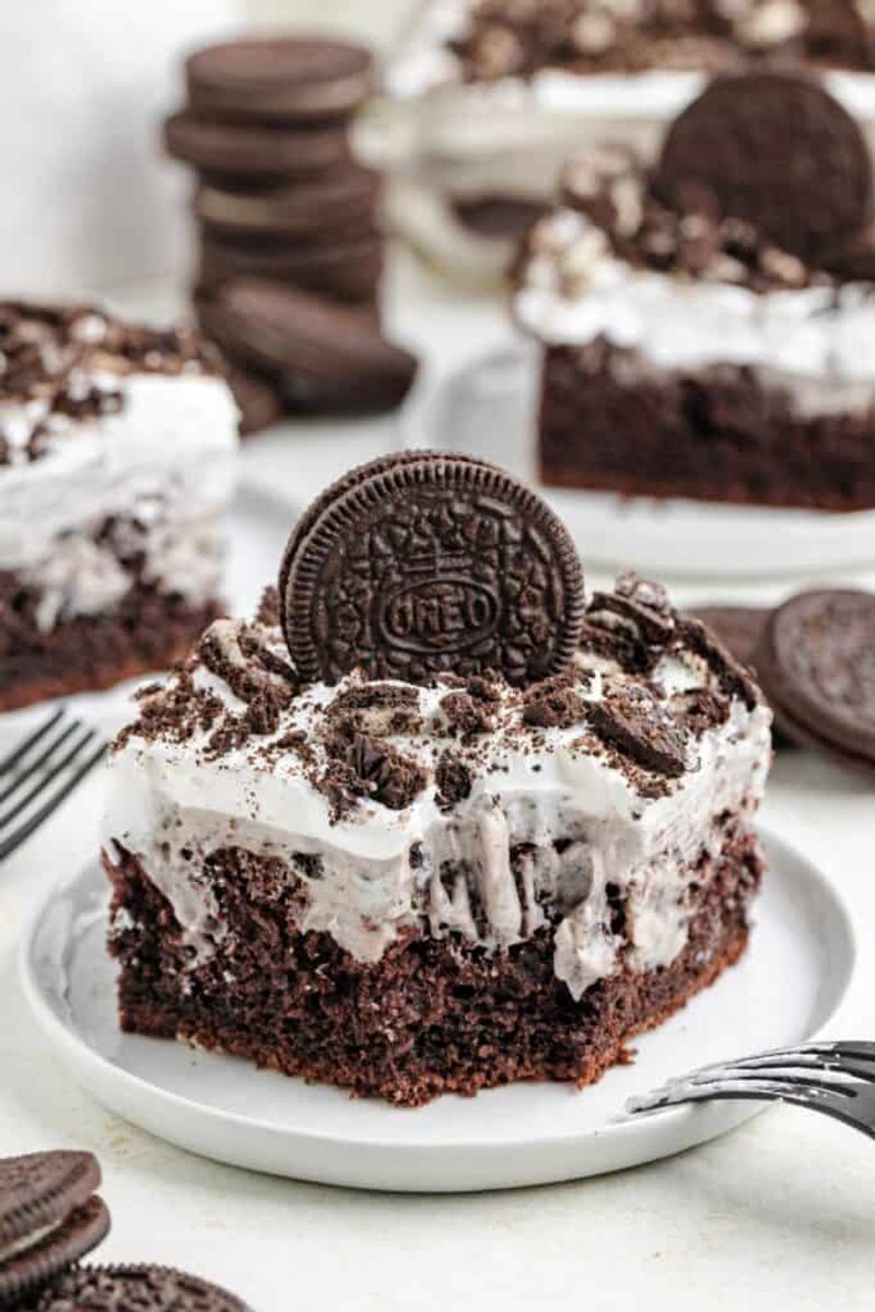 Oreo Poke Cake